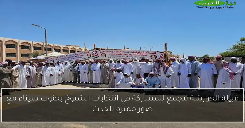 قبيلة الجرارشة تتجمع للمشاركة في انتخابات الشيوخ بجنوب سيناء مع صور مميزة للحدث