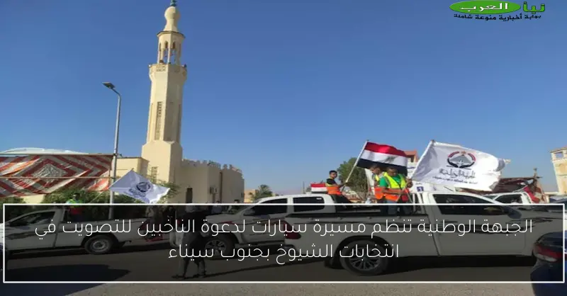 الجبهة الوطنية تنظم مسيرة سيارات لدعوة الناخبين للتصويت في انتخابات الشيوخ بجنوب سيناء