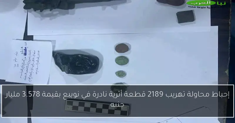 إحباط محاولة تهريب 2189 قطعة أثرية نادرة في نويبع بقيمة 3.578 مليار جنيه