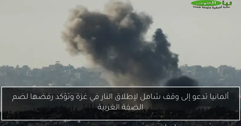 ألمانيا تدعو إلى وقف شامل لإطلاق النار في غزة وتؤكد رفضها لضم الضفة الغربية