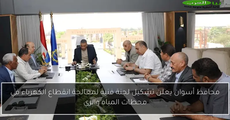 محافظ أسوان يعلن تشكيل لجنة فنية لمعالجة انقطاع الكهرباء في محطات المياه والري