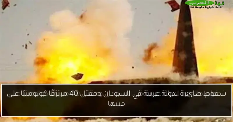 سقوط طائرة لدولة عربية في السودان ومقتل 40 مرتزقًا كولومبيًا على متنها
