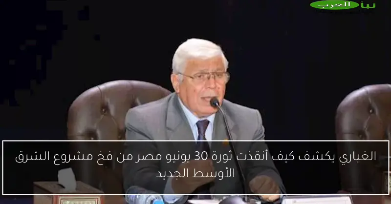 الغباري يكشف كيف أنقذت ثورة 30 يونيو مصر من فخ مشروع الشرق الأوسط الجديد
