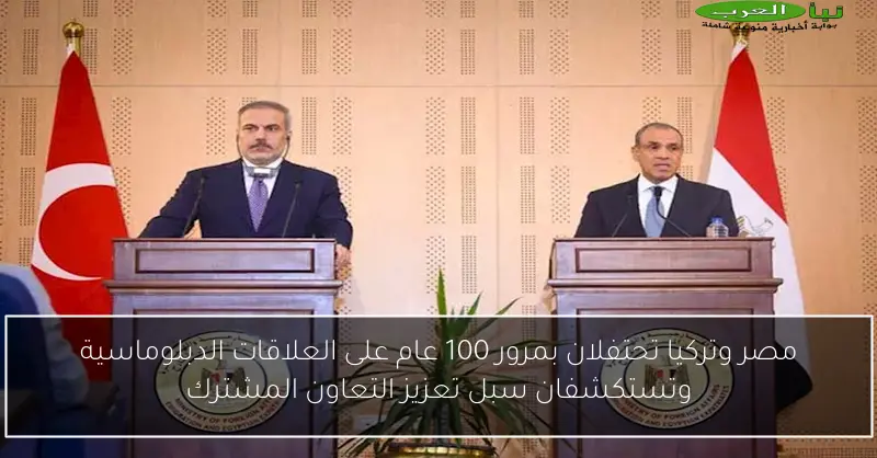 مصر وتركيا تحتفلان بمرور 100 عام على العلاقات الدبلوماسية وتستكشفان سبل تعزيز التعاون المشترك