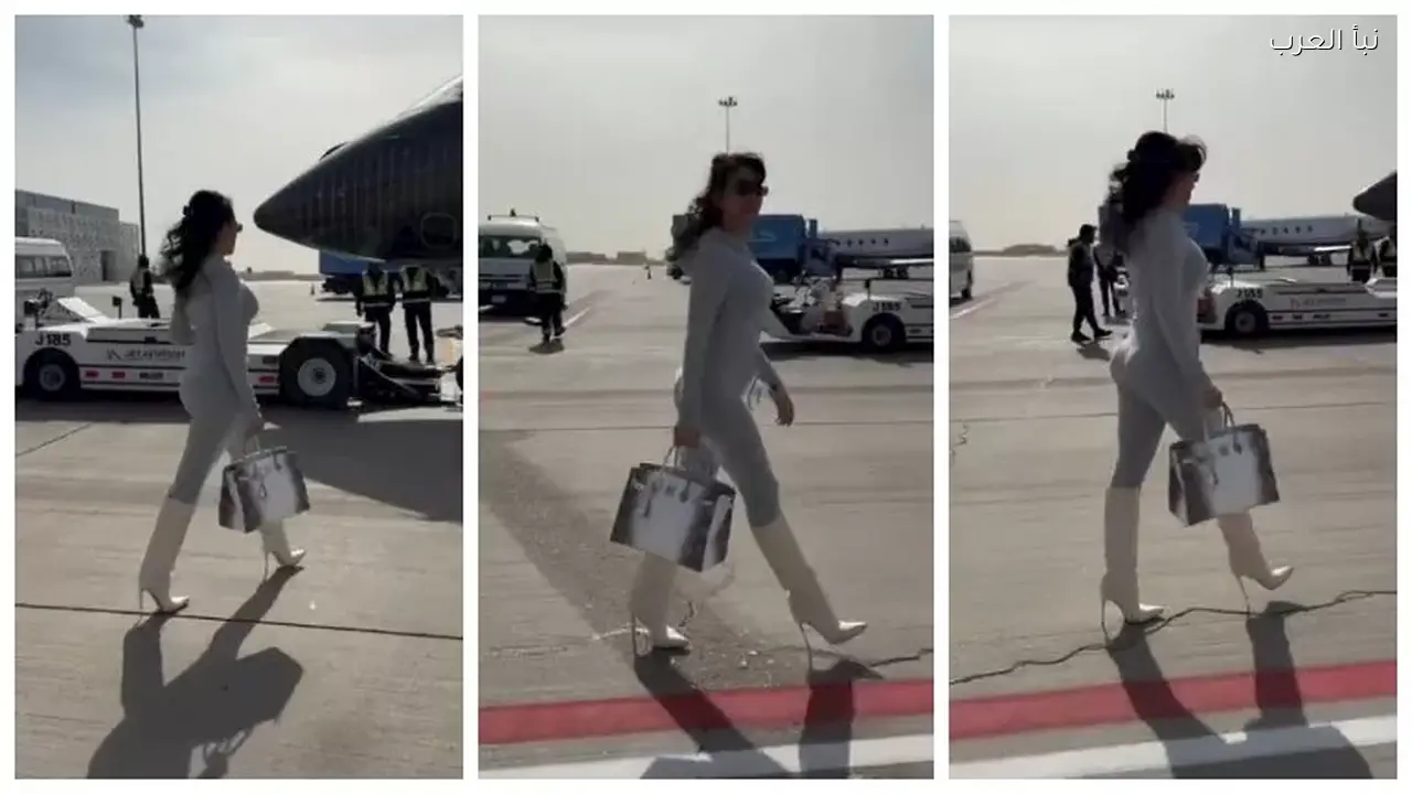جورجينا تبرز بإطلالة أنيقة خلال رحلة بطائرتها الخاصة- فيديو