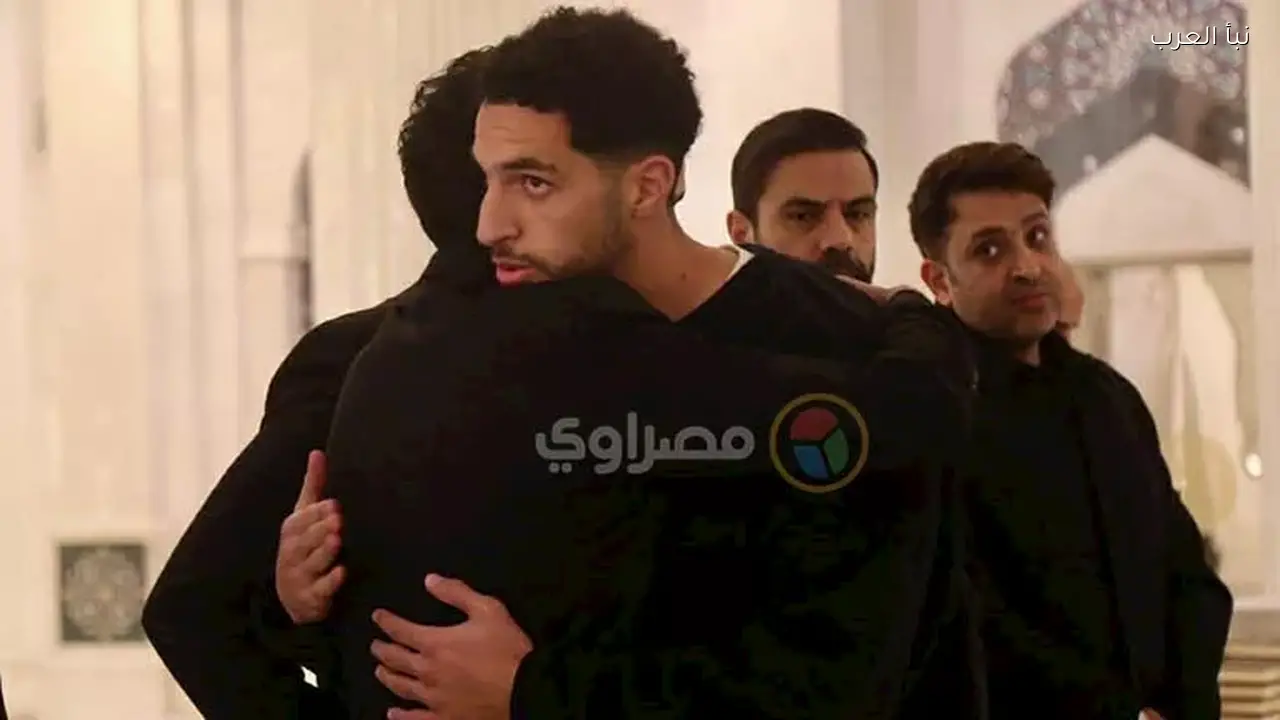 مصطفى شوبير يشارك في عزاء والد الموزع الموسيقي أحمد إبراهيم، صور من المناسبة