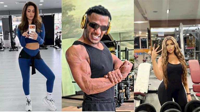 نجوم الفن يتألقون في صور من داخل صالات الجيم