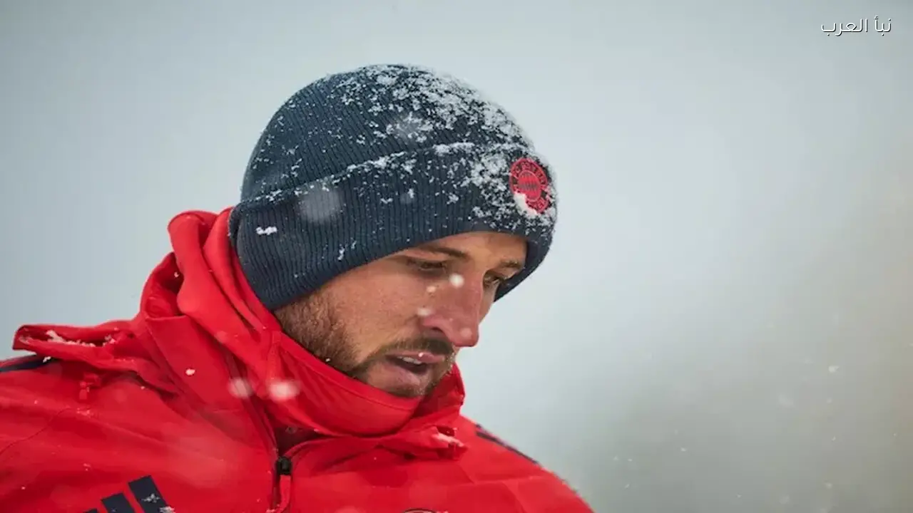 بايرن ميونخ يواصل تدريباته اليوم رغم العاصفة الثلجية استعداداً لمواجهة فرانكفورت