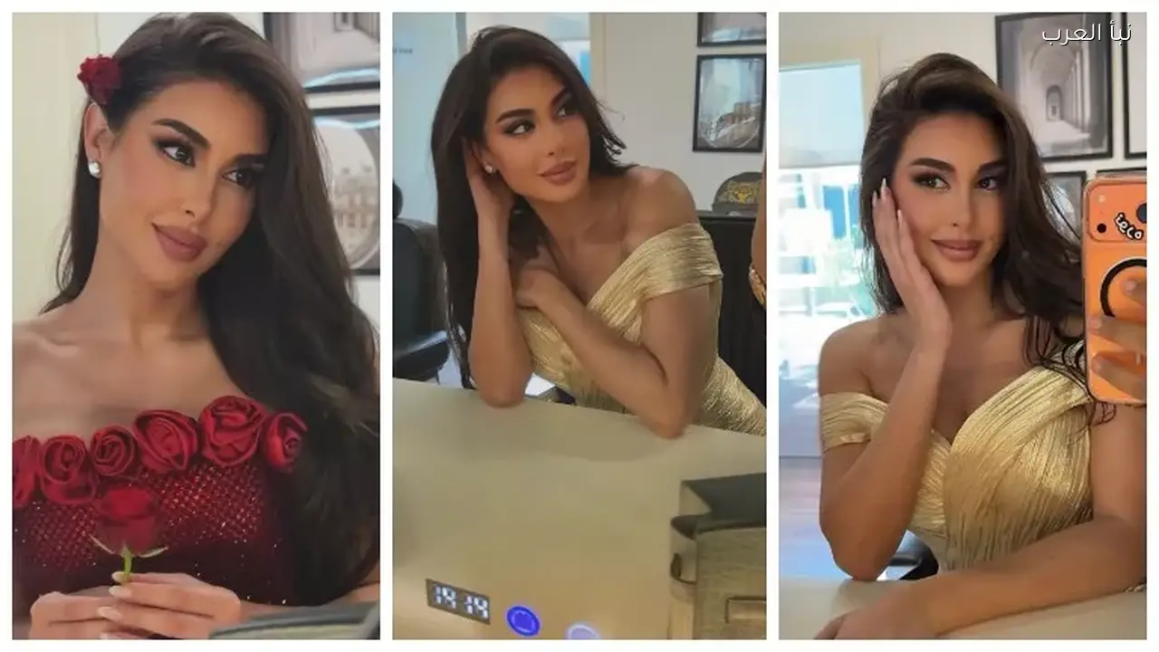 ياسمين صبري تتألق بإطلالات أنيقة بالأحمر والذهبي